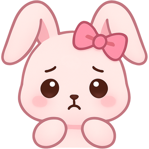 A very cute bunny, but is the lightest shade of pink ever just a tiny bit dark but not at dark at all and it has a pink bow and as cute sad eyes wanting affection