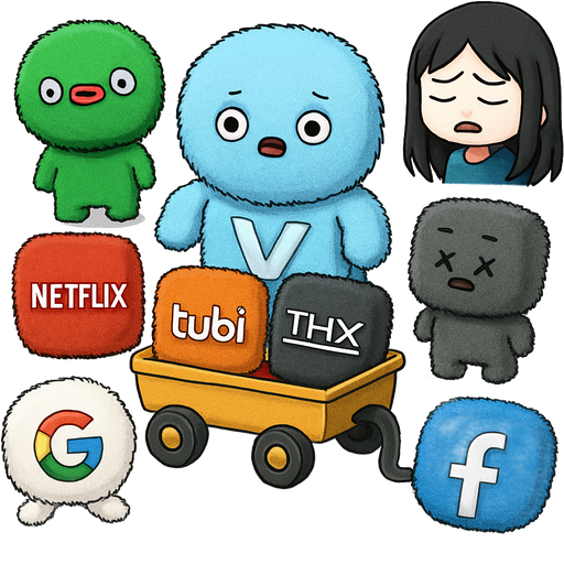 The Viacom Show season 53 episode 13 titled plushification Hulu: Viacom Viacom: what *walks into a plushiefier* ahh *turns into a plushie* Viacom: THX *THX, Netflix, and Tubi turns into a plushie near Viacom* Google: what the sigma THX: (muffled by the stuffing in the plushie) help!!! 20th Century Fox: ??? British Airways: yeah, I have no idea what happen Komi Shouko: *passes out from absurdity* Viacom: (muffled) Tubi Tubi: (muffled) what Viacom:(muffled) we need someone to pick us up THX ir: *picks up Viacom, THX, Netflix, and Tubi(plushie form) and puts them into a wagon* Netflix: (muffled) I’m hungry Tubi:(muffled) IN A MINUTE!!!! Hulu: *gets plushified* Facebook: what happened