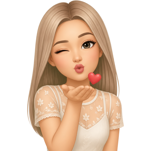 light skin woman with straight ash blonde hair wearing a summer illusion top short sleeves blowing a kiss