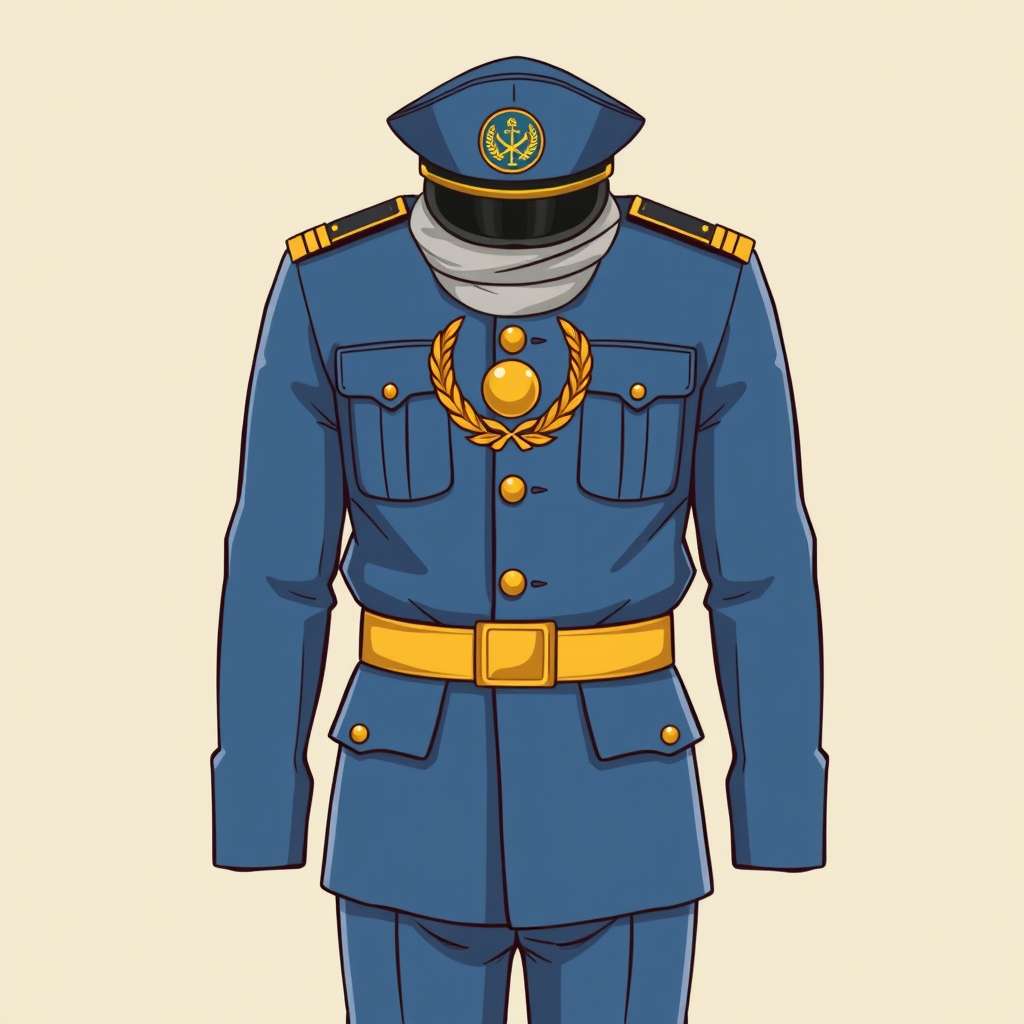 Blue wilderness: used as an essential part of the uniforms of members of the Royal Saudi and Security Forces, which enhances identity and discipline. Ideal for use during field operations and workouts, providing protection from sunlight and weathering factors. Used during daily workouts to ensure comfort and stability during movement and intense activity. on the college). 3. Pants (pants): • Same color as jacket, finely detailed, without embroidery. • A straight story that reaches even the military shoe, without wrinkles. 4. Belt: • A wide military gold belt, in the middle with a golden ball with the logo of the Ministry of Defense (swords and palm, surrounded by an olive branch). • The belt passes clearly over the jacket and fastens perfectly. 5. Military hat (official hat): • Known as the “wild” or “official field hat”, the color is the same color as the suit. • In its front center, the armed forces logo is embroidered with a gold thread. • A golden or thick line orbits the front edge. 6. The scarf (sword): • At graduation parties or shows, a decorative sword is added inside a luxurious leather sheath, attached to the left side with a leather strap. • The sword symbolizes pride, strength and discipline, and is a very important symbolic part of the graduation of officers. 7. Shoes: • Formal military boots black, glossy, slightly high, tied with threads