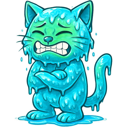 frozen green cat chatting teeth head frozen in a thick coat of ice face frozen in a thick coat of ice body frozen in a thick coat of ice arms frozen in a thick coat of ice
legs frozen in a thick coat of ice tail frozen in a thick coat of ice artistic creation, beautiful art