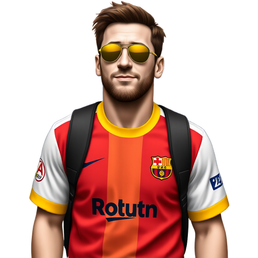 "Xavi in a dreamy Barcelona sunset, vibrant colors, stylish football gear, surrounded by abstract graffiti art, Gen Z vibes."