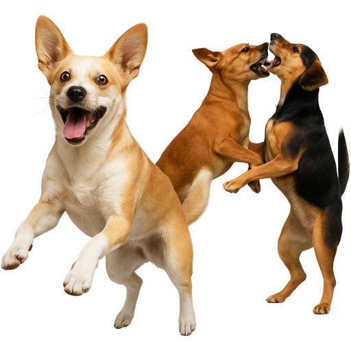 Make a really funny dog farting everywhere that is flying, and then make two other dogs behind it dancing with their butt cheeks smacking together TO MUCH FARTS EVERYWHERE