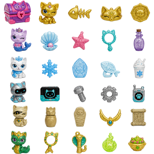 moose toys treasure x meow gold 5 non-gold- treasures based on mermaid cat princess 5 non-gold- treasures based on ice cat 5 non-gold- treasures based on robot cat 5
non-gold- treasures based on mummy cat 5 non-gold- treasures based on naga cat