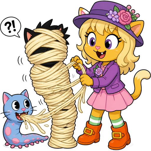 black boy cat furry getting wrapped up and light blonde hair mummified by furry yellow cat anthro with purple eyes light blonde hair purple and pink florist hat and purple florist outfit green and white socks orange boots with buckles light pink skirt with pet blue cat slikworm hybrid that spews it's own light blonde hair webbing at black boy cat furry 2 light blonde hair mummy shaped like black boy cat furry completely covered with light blonde hair mummy then furry yellow cat anthro with purple eyes light blonde hair purple and pink florist hat and purple florist outfit green and white socks orange boots with buckles light pink skirt next to the light blonde hair mummy happy tree friends cartoon comic version