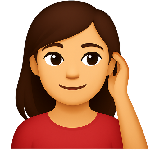A girl with a half smile and is tucking a piece of hair behind one of her ears if you know what radio rebel is then you know the fave I’m talking about but if you don’t you don’t use that