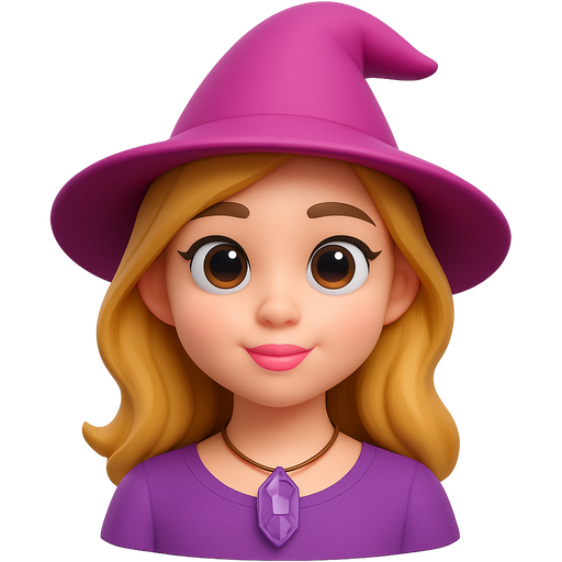 Crear por favor una mujer holística que tenga collar de cuarzo amatista y un gorro de bruja rosado la mujer es rubia y sus labios rosados piel blanca