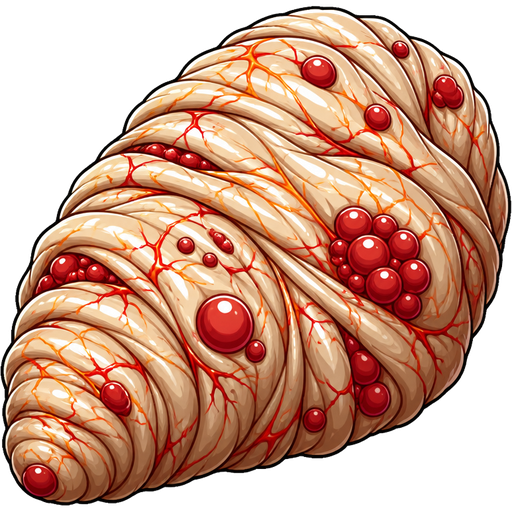 giant slikworm web thick layers non-transparent slik wrappings and huge slik wrappings with thick layers with red clusters and orange veins with a red veins and red blisters