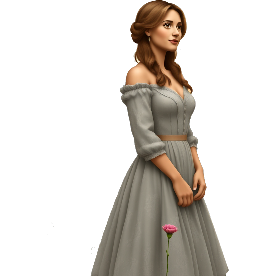 "Whimsical Scottish Highlands at sunset, a strong woman in a vintage dress, wildflowers and timeless romance, ethereal vibes."
