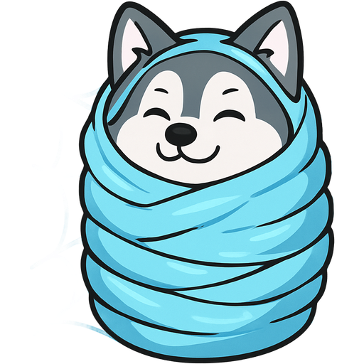 #B8FFFF slikworm cocooned husky dog pod covered completely with #B8FFFF huge coating of #B8FFFF slik and huge #B8FFFF slik wrappings and huge #B8FFFF webbing wrappings #B8FFFF