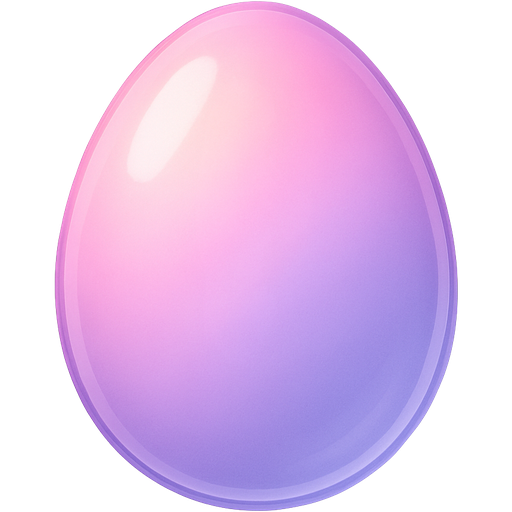 Draw an egg-shaped transparent oval, inside it the gradient soft pink and liliac, pink and lilac are mixed together and smoothly flow into one another