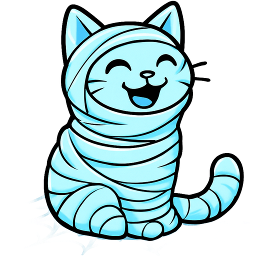 #B8FFFF slikworm cocooned pod #B8FFFF mummified cat body and#B8FFFF mummified cat head happy inside covered with #B8FFFF huge coating of #B8FFFF slik and #B8FFFF slik wrappings and #B8FFFF webbing on the floor