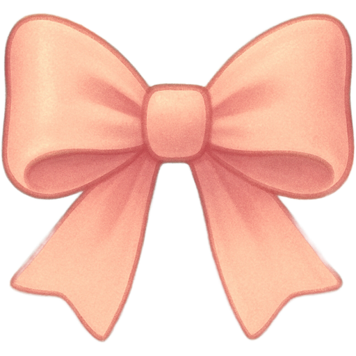 "Soft pastel pink bow on a dreamy, cloud-filled background with whimsical lighting and vintage aesthetics."