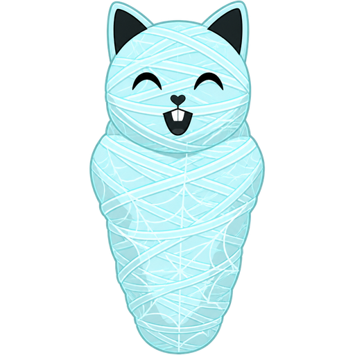 #B8FFFF spider slik cocoon #B8FFFF mummified completely covered anthro black cat arms behind back shaped cocoon covered with #B8FFFF thin coat of #B8FFFF spider webs happy tree friends style