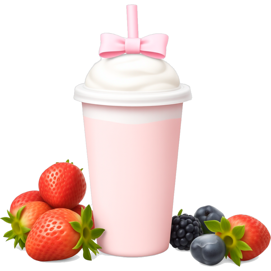 a match with ice and strawberry cold foam in a sip lid to go cup with a small pink bow on the lid no straw