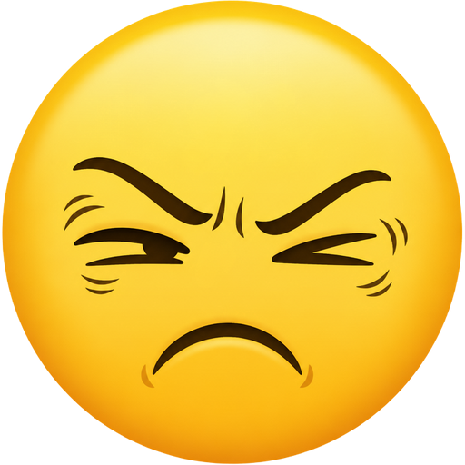 Make an emoji that looks irritated by something and it’s eyes look like they are winking but the eyes are twitching and make it look really annoyed but don’t put any words