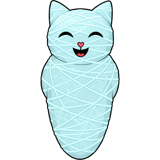 #B8FFFF spider slik cocoon #B8FFFF mummified completely covered anthro black cat arms behind back shaped cocoon covered with #B8FFFF thin coat of #B8FFFF spider webs happy tree friends style