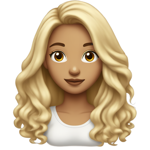 20 year old girl. Blonde blowout hair. Light skin color. Wearing a light yellow top. Skinny big breasts. Thin almond brown eyes. Small nose and full lips.