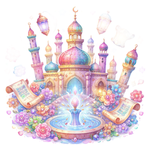 The mosque transforms constantly: walls, minarets, and domes shift shapes, colors, and sizes unpredictably • Lanterns split, merge, and vanish, appearing in totally new places every second • Fountain droplets explode into mini sparks, which sometimes turn into flowers, gems, or floating symbols randomly • Flowers spin, bloom, or shrink, releasing surprises that never repeat the same way • Scrolls open randomly, revealing new glowing words, mini puzzles, or treasures, each different every time 💫 Your Brain Gets: • Total unpredictability—you never know what’s coming next • Instant rewards and surprises—every interaction triggers something new • Continuous novelty—nothing repeats exactly the same