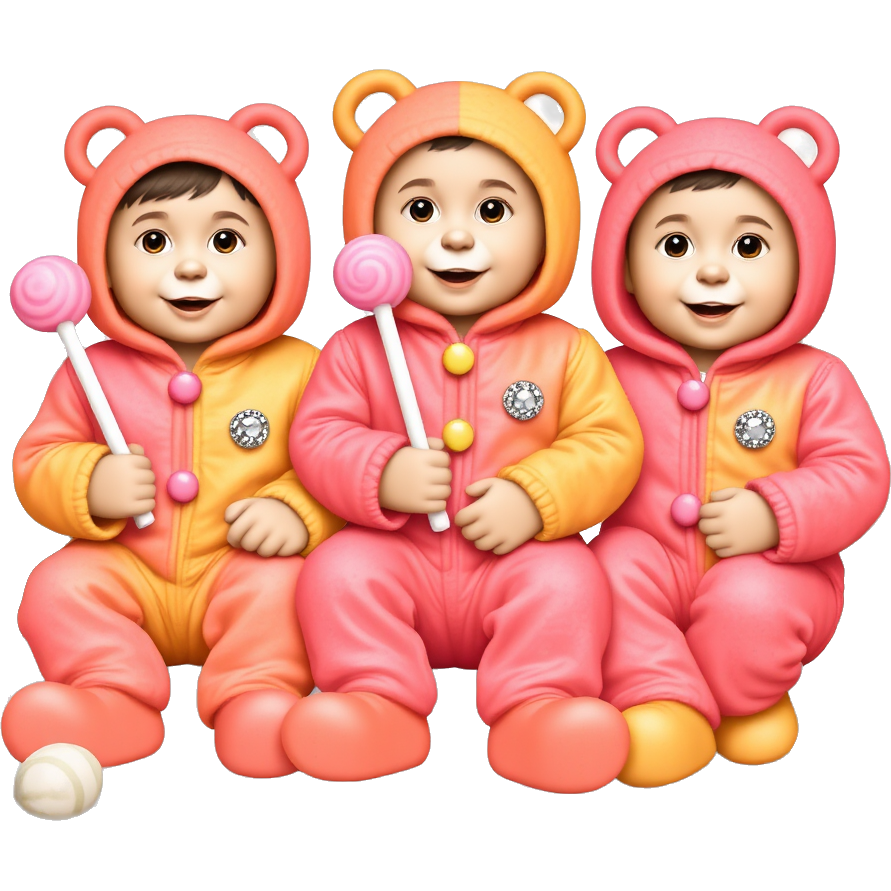 Candy-coated Sturniolo triplets photoshoot: Imagine the triplets dressed in vibrant gummy bear suits, each adorned with sparkling lollipop accessories. They pose in a candyland backdrop, surrounded by cotton candy clouds and chocolate rivers, capturing sweet moments with oversized candy emoji props that add a playful, sugary vibe! ππ¬β¨