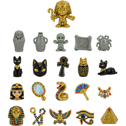 moose toys treasure x mummy gold 5 non-gold- treasures based on mummy 5 non-gold- treasures based on bastet 5 non-gold- treasures based on Cleopatra 5
non-gold- treasures based on pharaoh
