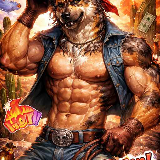 Very Hot, Handsome Attractive and Sexy German Shepard mixed with an Australian Shepard bara furry Gigantically Buff Cowboy with a bandana around his head Dripping with Sweat. iPhone Wallpaper
