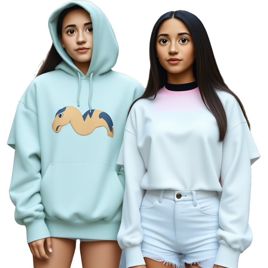 "Trendy streetwear outfits in pastel colors, urban setting, soft lighting, vintage accessories, youthful vibe, capturing Gen Z style."