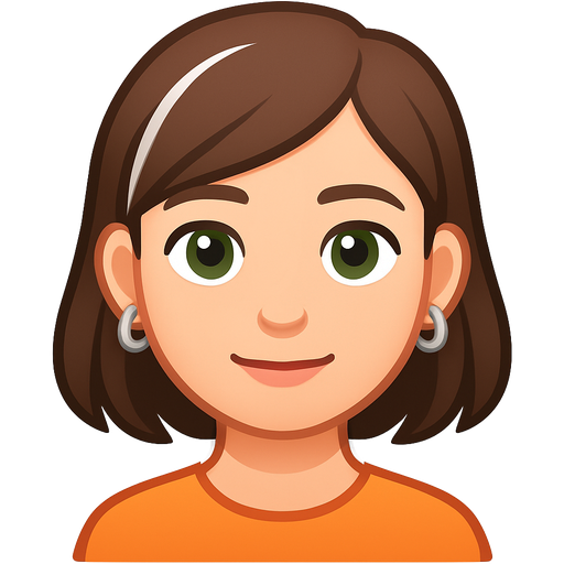 🧒 13 years old green eyes short, two shoulder hair, white highlights just in the front oval face little hoop, silver earrings