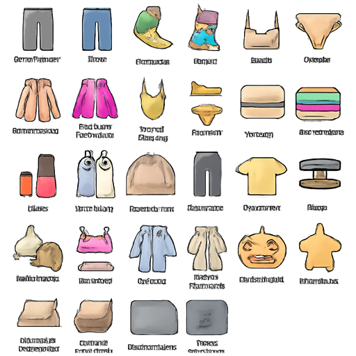 Creating visual or photo sketched labels for organizing your closet can make it easier to find and store your items. Here’s a suggestion for how to label each category: 1. **Work Pants** - Image of dress pants or slacks. 2. **Jeans** - Icon of a classic pair of jeans. 3. **Shorts** - Sketch of casual shorts. 4. **Socks** - Graphic of colorful or patterned socks. 5. **Bras** - Image of a bra. 6. **Panties** - Sketch of various styles of underwear. 7. **Sweatsuits** - Illustration of a matching sweatsuit set. 8. **Matching Velour Suit** - Icon of a velour tracksuit. 9. **Bathing Suit (1pc)** - Image of a one-piece swimsuit. 10. **Bikinis** - Sketch of a bikini set. 11. **Towels** - Graphic of bath towels. 12. **Beach Towels** - Image of a colorful beach towel. 13. **Nails** - Icon representing nail polish or nail art. 14. **Tank Tops** - Sketch of tank tops. 15. **Sweatshirts** - Image of a cozy sweatshirt. 16. **Leggings** - Graphic of leggings. 17. **T-shirts** - Icon of a basic T-shirt. 18. **Belts** - Image of different styles of belts. 19. **Winter Wear** - Sketch of coats, hats, and gloves. 20. **Workout** - Graphic of workout gear. 21. **Pajamas** - Image of a pajama set. 22. **Robe & Slippers** - Illustration of a robe and slippers. 23. **Costumes** - Icon of a fun costume. 24. **Favorites** - Graphic of a star or heart. 25. **Sheets & Bedding** - Image of sheets and pillowcases. 26. **Small Blankets** - Sketch of a throw blanket. 27. **King Blankets** - Image of a large king-size blanket.