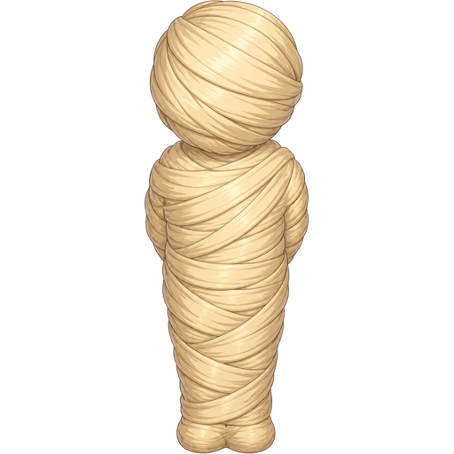 wrapped up and mummified fully covered in a light blonde hair cocoon shaped like boy with arms behind back with light blonde hair completely covered with thick layers non-transparent light blonde hair light blonde hair