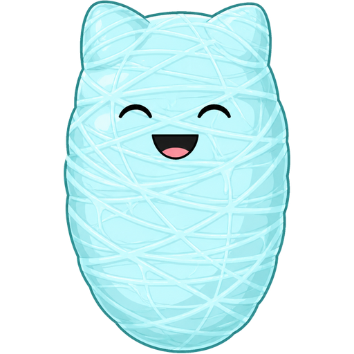 #B8FFFF spider slik cocoon #B8FFFF mummified completely covered anthro black cat face completely covered ears completely covered shaped cocoon covered with #B8FFFF thin coat of #B8FFFF spider webs happy tree friends style