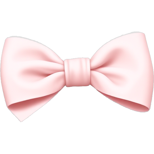 "Soft light pink bow resting on a dreamy fluffy cloud, pastel skies, ethereal vibes, whimsical aesthetic."