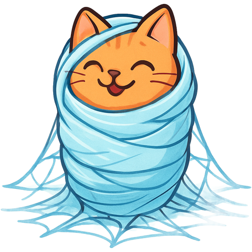 #B8FFFF slikworm cocooned pod encased enveloped cocooned orange cat happy covered with #B8FFFF huge coating of #B8FFFF slik and huge #B8FFFF slik wrappings and huge #B8FFFF webbing wrappings #B8FFFF on the ground and #B8FFFF webbings wrappings #B8FFFF artistic creation, beautiful art
