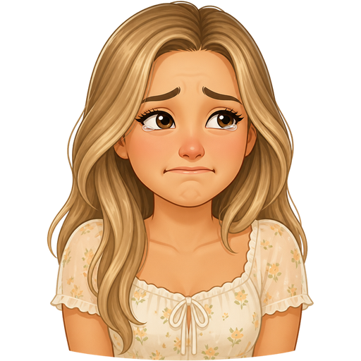 light skin woman with long dirty blonde hair wearing a summer illusion top short sleeves holding back tears