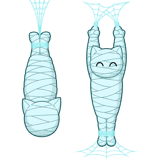 #B8FFFF mummified completely covered anthro cat shaped cocoon completely covered hanging on feet tied up with #B8FFFF spider slik hanging to the ceiling #B8FFFF mummified completely covered anthro cat shaped cocoon completely covered hanging on the ceiling by wrists tied up with #B8FFFF spider webs and ankles tied up with #B8FFFF spider webs on the floor happy tree friends style
