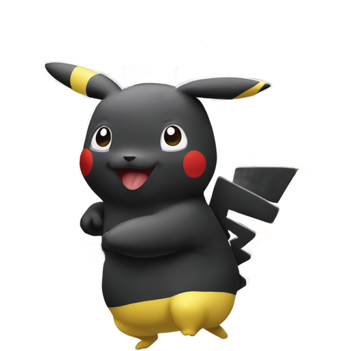 Pure Black pikachu with fried chicken and grape coolaid in O’block saying “wrong neighborhood” while whipping hamburgers with his tail