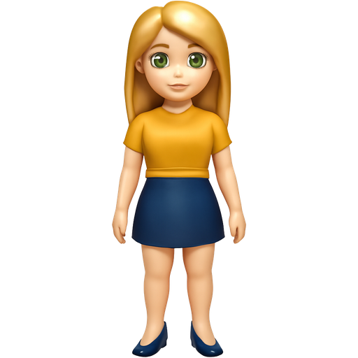 Erstelle mir ein realistisches Bild von blondes Mädchen mit grünen Augen einem minni Rock und einem bauchfreien top dazu Stöckel Schuhe und offene lange Haare