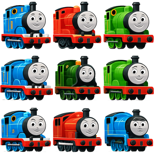 Fisher-Price Thomas & Friends, Thomas, James, Percy, Gordon, Emily, Henry, Edward, Tony, Trackmaster Locomotives train set